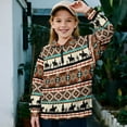 thumbnail image 2 of Uorisanigo Oversized Girls Half Zip Pullover Sweatshirt Kids Western Horse Tribal Aztec Long Sleeve Pullover Top for Sports and Daily Wear Fall Kids Jackets Hoodies Outerwear, 2 of 7