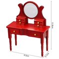 thumbnail image 3 of 1:12 de , muebles de tocador, juguetes para , DIY, tocador rojo, escritorio, dormitorio, decoración, accesorios, piezas, Hugo Cómoda de casa de muñecas, 3 of 10