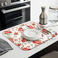 thumbnail image 3 of Pioneer Flower Floral Print Pattern Dish Drying Mat for Kitchen 1 Pack, Ultra Absorbent Microfiber Dishes Drainer Mats,16"x18", 3 of 6