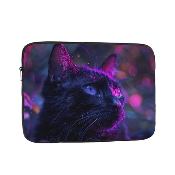 Neon Cat Laptop Sleeve Bag Compatible With MacBook Air / Pro iPad MateBook Tablet Surface HP Lenovo Dell ASUS Acer Laptop Computer Protective Size: 10 inch