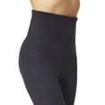 thumbnail image 3 of HUE Women's Curl Up Waistband Ultra Brushed Leggings, Black, Medium, 3 of 3