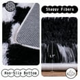 thumbnail image 3 of Conbriboy 5x7ft Black And White Modern Checkerboard Rug For Living Room Bedroom Non-Slip High Pile Soft Fluffy Rug Fuzzy Carpet Bedroom Kids Toddler Room Nursery Playroom, Dorm Home Decor, 3 of 8