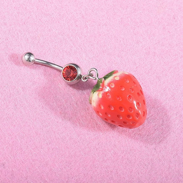 Strawberry belly ring deals