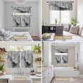 thumbnail image 6 of Grey Ombre Marble Kitchen Curtains Sets for Windows 24 Inch Length, Gray Marble Crack Abstract Modern Rod Pocket Window Treatments Tier Curtains and Valances Set for Bedroom/Bathroom, 6 of 8
