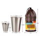 thumbnail image 2 of Stainless Steel Wine Cups Portable Outdoor Picnic and Camping Cups Silver Reusable Safe and Healthy 1 Set, 2 of 4