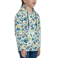 thumbnail image 3 of Daiia Floral In Blue for Boys Fashion Hoodies & Sweatshirts with Kangaroo Pocket,Hooded Sweatshirt for Kid, Breathable& Moisture Wicking-Large, 3 of 6