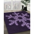 thumbnail image 3 of Ahgly Company Machine Washable Indoor Square Transitional Purple Violet Purple Area Rugs, 6' Square, 3 of 7