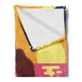 thumbnail image 2 of Graphic Beach Soft Flannel Fleece Blanket, Romantic Couple Sits on Coast and Watches Sunset Horizon in Abstract Colors, Cozy Plush for Indoor and Outdoor Use, 50" x 70", Multicolor, by Ambesonne, 2 of 5