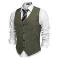 thumbnail image 2 of COOFANDY Men's Formal Waistcoat Regular Fit Business Dress Vest 4 Button, 2 of 6