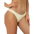 thumbnail image 4 of Allegra K Underwear for Women Low-Rise Contract Color Bikini Sporty Sweat-Absorbing Thongs, 4 of 4