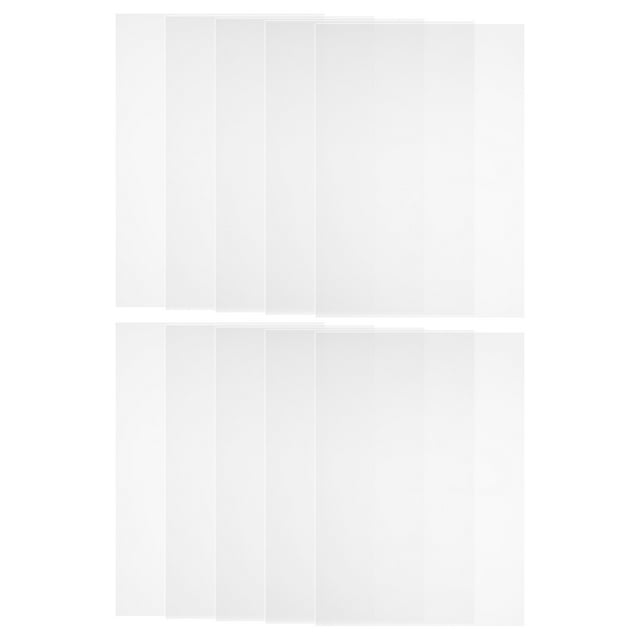 OULII 10Pack Clear Plastic Sheets for Crafts PVC Material with Flat Sheet Design for Photos