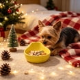 thumbnail image 2 of Ceramic Pet Dog Bowls,Pear Shaped 2 in 1 Pet Feeding Bowls and Water Bowl for Small Dogs,Cute Household Pet Daily Feeding Supply, 2 of 6