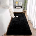 thumbnail image 1 of Alfombra Chicrug, 61 x 305 cm, suave, de felpa negra, 1 of 7