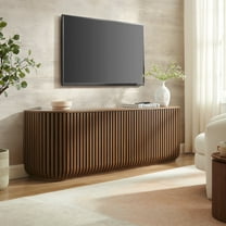 Modway Fortitude 75" Curved Sideboard Storage Cabinet in Walnut by Modway