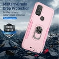 thumbnail image 6 of NIFFPD Motorola Moto G Power 2022 Case with Screen Protector 360 Full Protection+Magnetic Ring Kickstand Cover Pink, 6 of 8