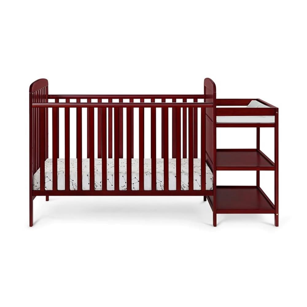 Suite Bebe Ramsey 3-in-1 Convertible Crib & Changer Combo in Cherry