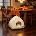 thumbnail image 6 of Cat Dome Bed - Plush Warmth Indoor Cats Sleeping Bed | Winter Thermal Insulation Kitten Resting Nest, Pet Supplies for Small Medium Cats, 6 of 6