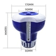 thumbnail image 3 of Dosing Float Pool Thermometer Floating 7 Inch Pool Chlorine Dispenser Swimming Pool Chlorine Disinfection Automatic Dispenser for Indoor and Outdoor Pools for Spa Fountain Indoor Outdoor Pool, 3 of 9