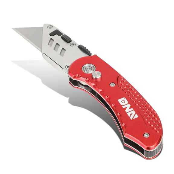Aluminum Folding Locking Pocket Utility Knife With 10 Quick-Change Spare Blades