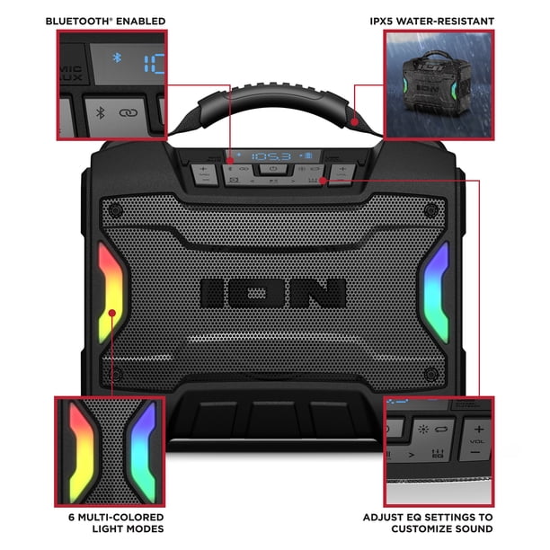 ION 22-Watt-RMS Tailgater TD Portable Bluetooth Rechargeable