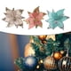 thumbnail image 2 of 1 corona de flores con purpurina para Navidad de 25 cm, adorno colgante para árbol de Navidad, para decoración de bodas, fiestas y el hogar, 2 of 5