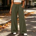 thumbnail image 4 of Tsivenald Sweatpants for Women Wide Leg High Waisted Sweat Pants Drawstring Elastic Waist Lounge Pants with Pockets Casual Comfy Pants, 4 of 9