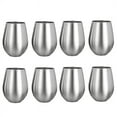 thumbnail image 2 of 8PCS Stainless Steel Stemless Wine Glasses Kitchen Bar Unbreakable Metal Drink Cups for Indoor & Outdoor Picnics Camping, 2 of 9