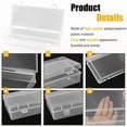 thumbnail image 3 of 10X Plastic Storage Boxes, Small Storage Containers With Hinged Lids Clear Boxes, 3 of 6