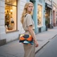 thumbnail image 7 of FORMRS Women Crossbody Purse with Chain Strap Vegan Leather Shoulder Handbag, Green Abstract Wavy, 7 of 7
