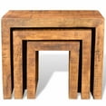 thumbnail image 2 of vidaXL Nesting Table Set 3 Pieces Solid Mango Wood, 2 of 5