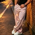 thumbnail image 3 of Men's Casual Baggy Sweatpants Wide Leg Cotton Sweat Pants Open Bottom Oversized Loose Fit,Uncuffed Drawstring Trackpants,Elastic Waist Streetwear with Pockets, 3 of 6