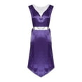 thumbnail image 3 of YONGHS Women Loose Fit Praise Dance Tunic Metallic Patchwork Liturgical Worship Overlay Tunic Dress Purple XXL, 3 of 7
