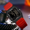 thumbnail image 3 of Digital Watches for Men Women Waterproof Unisex Digital Sports Watch Square Stopwatch Countdown Alarm Analog Silicone Strap Transparent Case Wristwatch, 3 of 6