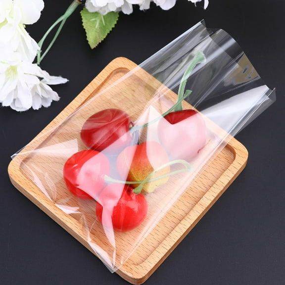 RENACLIPY 500pcs Transparent Cellophane Bags for Ice Cream and Fresh Food Storage, Food Grade, and Leak Resistant
