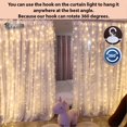 thumbnail image 2 of White Curtain Light for Bedroom, 300 LED 9.8ft x 9.8ft Curtain String Light with 16 Hooks, 8 Models Remote Control, Window Fairy Light with USB for Wedding Party Home Garden Indoor Decorations, 2 of 6