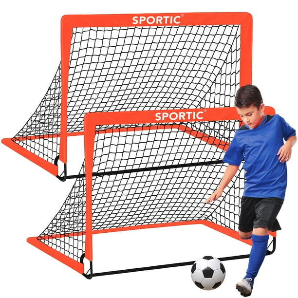 Juego de redes de portería de fútbol SPORTIC de 4 x 3 pies para niños con bolsa y pinzas