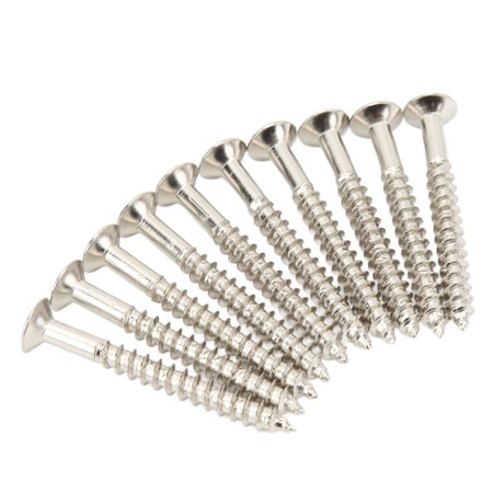 YAHHU 10 Pcs Guitar Neck Mounting Screws Iron Rustproof Corrosion Resistance Sturdy Neckplate Assembly Screw[cite: 1]