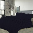 thumbnail image 2 of BedDecor 600 TC 3Pcs Ruffel Pattern (Navy Blue, Full / Queen) 100% Egyptian Cotton Base Duvet Set, 2 of 7