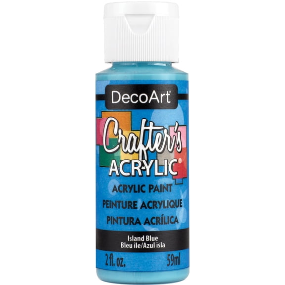 DecoArt Crafter's Acrylic All-Purpose Paint 2oz-Island Blue