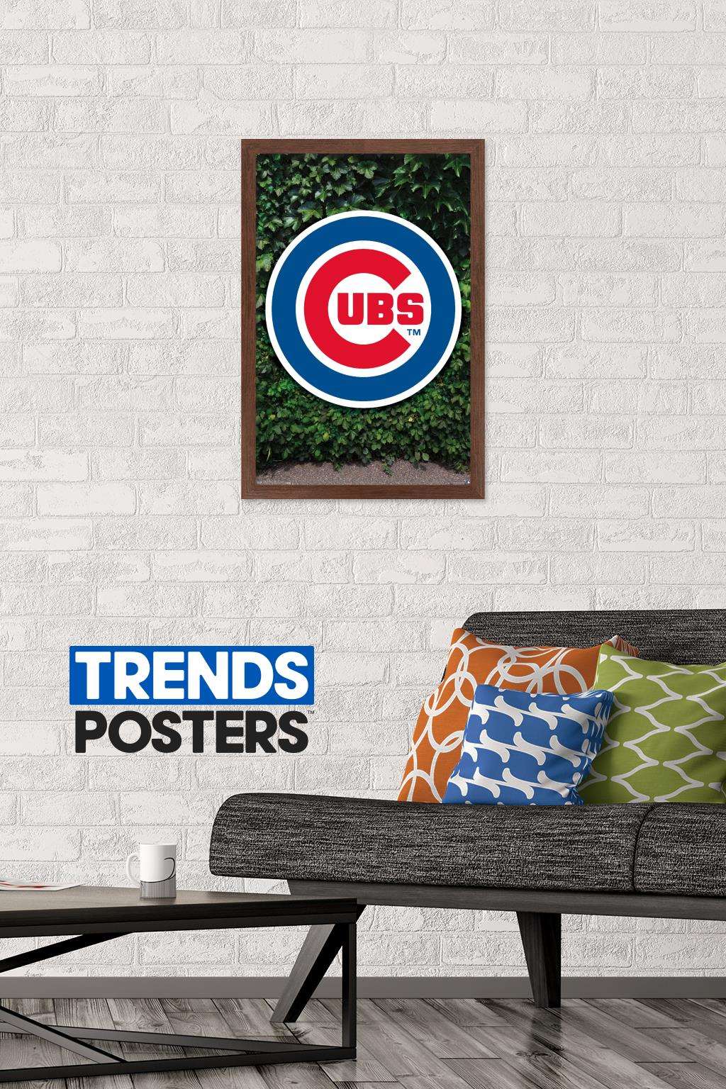 MLB Chicago Cubs - Logo 16 Wall Poster, 14.725" x 22.375", Framed