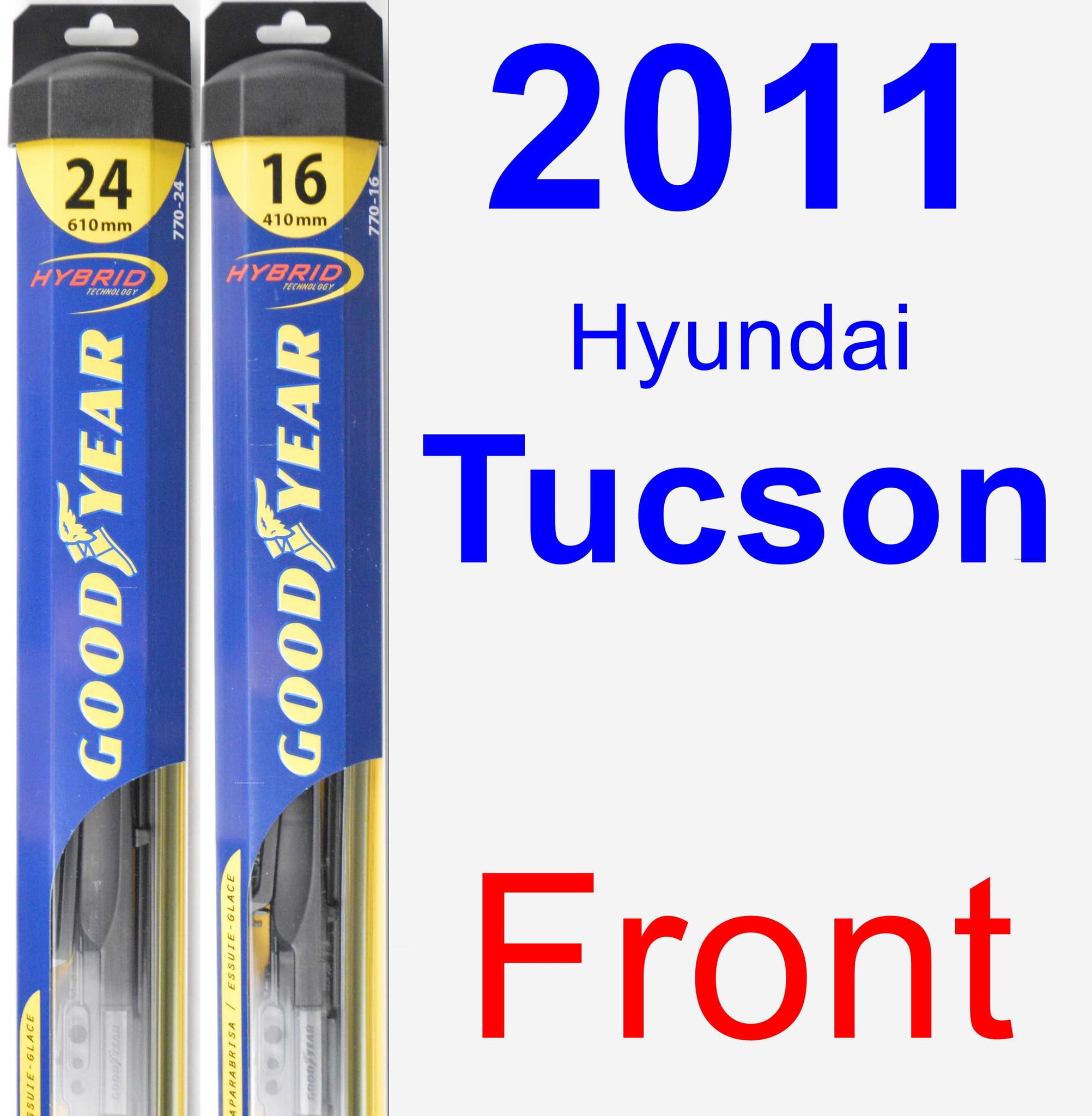 2011 Hyundai Tucson Wiper Blade Set/Kit (Front) (2 Blades) Hybrid
