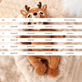 thumbnail image 4 of Otqutp Baby Deer Full Zip Hooded Bodysuit Soft Plush Animal Jumpsuit Newborn Long Sleeve Warm Romper Casual Infant Outfit for Halloween, 4 of 8