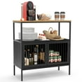 thumbnail image 1 of Costway Kitchen Server Buffet Sideboard Storage Cabinet Cupboard with  2 Doors & Open Shelf, 1 of 10