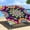 Floral A, variant on Miytal Blacklight Sunshade Sail 6x6 ft UV Reactive Mandala Patio Canopy
