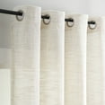 thumbnail image 4 of Exultantex Rustic Beige Burlap Sheer Curtain - 52"W x 95"L -Natural Home Decor Accent, 2pcs,Grommet Top, 4 of 7
