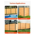 thumbnail image 6 of Wooden Privacy Fence 2 Panel Set - 38"W x 42"L Outdoor Screen - AC Cover, Garden Decor, Solid Wood Panel Fencing for Yard & Patio, 6 of 7