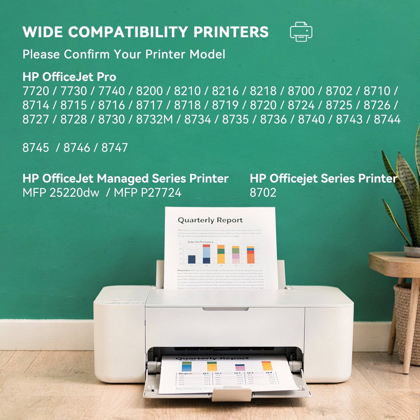 952XL ink Compatible Ink Cartridges for HP 952XL 952 XL Ink Cartridges for Printers to use with OfficeJet Pro 7740 8710 8720 7210 8715 8702 Printer (5 Pack)
