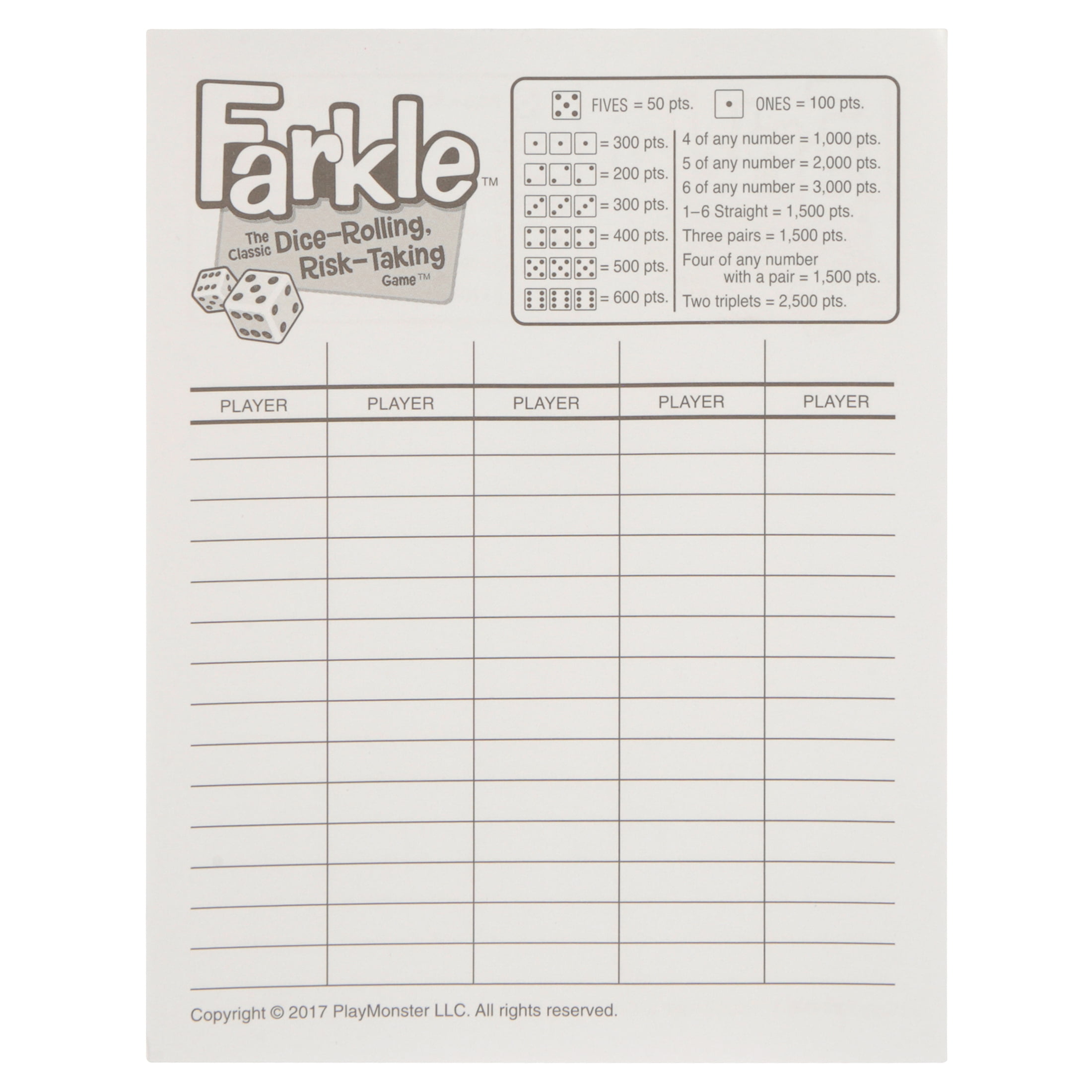 Buy Farkle Score Sheets 75 Pkg Online At Lowest Price In Ubuy Nepal