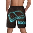 thumbnail image 4 of Uemuo Neon Sign For Books Pattern Mens Swim Trunks Quick Dry Board Shorts with Mesh Lining, Stretch Beach Shorts Quick Dry No-Chafing Board Shorts-XX-Large, 4 of 9