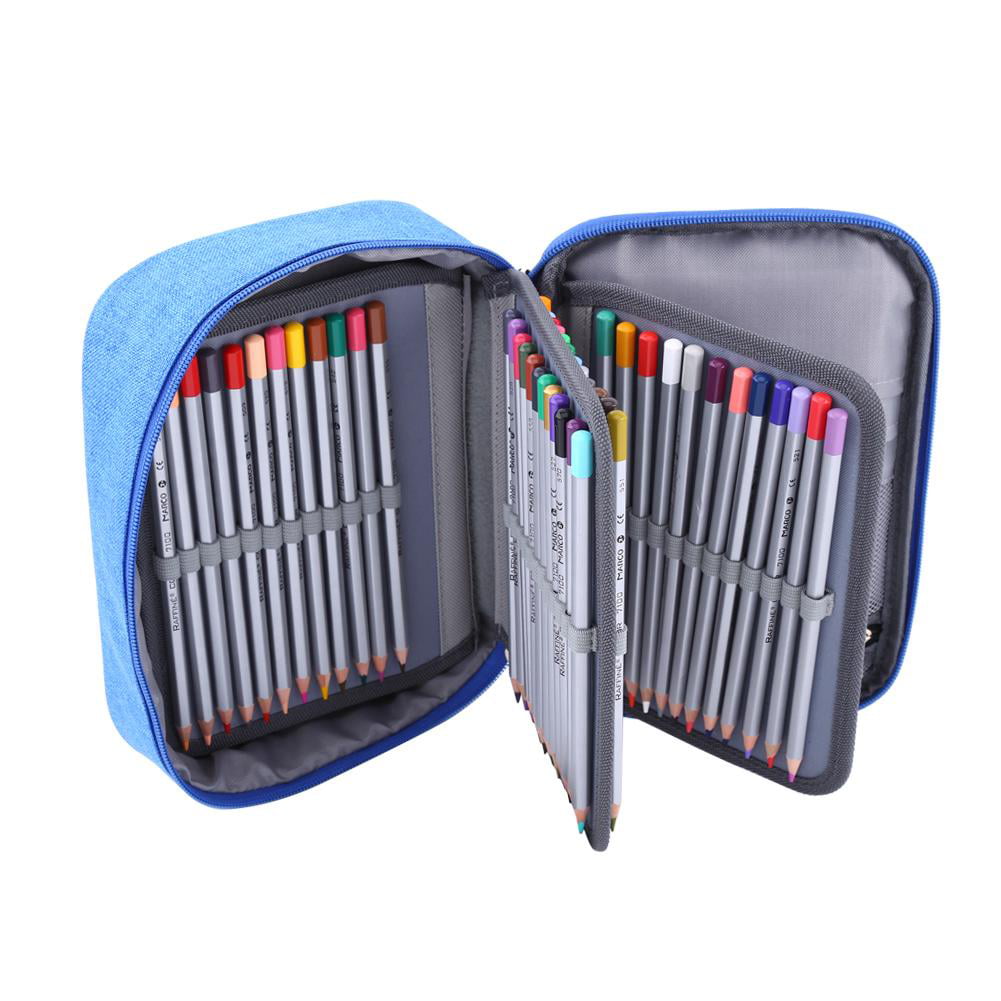 Arpan Trousse à crayons en tissu à double fermeture Éclair Taille XL 